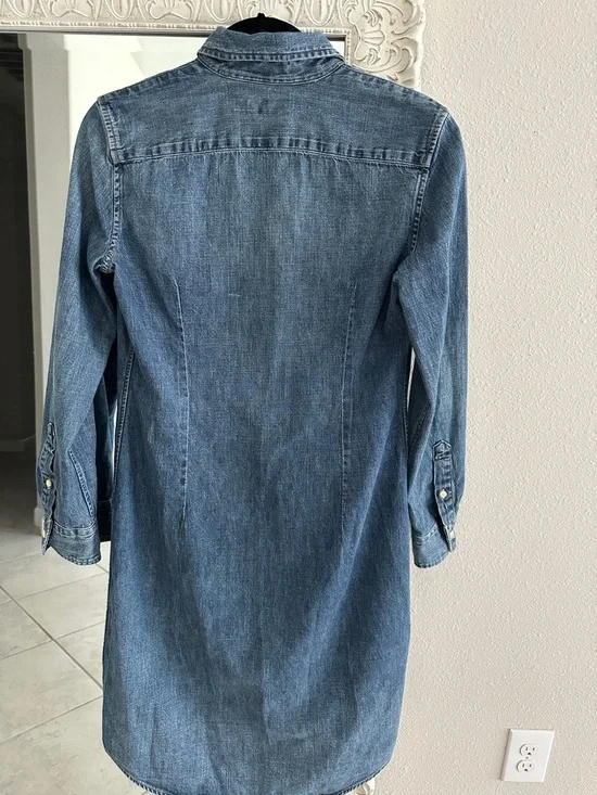 Ralph Lauren Denim Shirt Dress with Embroidered Pony - Picture 3 of 5